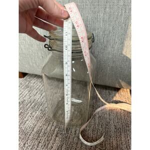 Vintage Bale Wire Ermetico Glass Jar.  Made in Italy